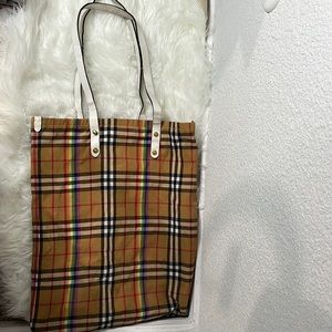 Vintage Check Rainbow Large Shopper Tote Bag